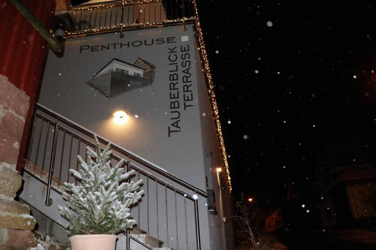 Ferienwohnung Penthouse Tauberblick Tauberbischofsheim Exterior foto